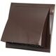 VENT. GRILLE PL. 148X153MM Ø100MM BROWN