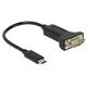DeLOCK 63908 kabel równoległy Czarny 0,15 m DB-9