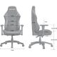 Fotel Anda Seat Fotel gamingowy Anda Seat Luna L materiałowy szary