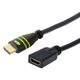TECHLY HDMI Υψηλής Ταχύτητας Καλώδιο Προέκτασης 3m μαύρο με Ethernet 4K 30Hz 19 ακίδων HDMI Αρσενικό σε 19 ακίδων HDMI Θηλυκό με Χρυσή Επαφή