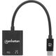 Προσαρμογέας ήχου MANHATTAN USB-C με θύρα φόρτισης Power Delivery USB-C αρσενικό σε θύρα ήχου USB-C και θύρα Power Delivery USB-C μαύρο
