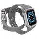 Λουράκι με προστατευτική θήκη Protect Strap Band για Apple Watch 38 / 40 / 41 mm θήκη θωρακισμένη - γκρι, ασημί