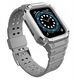 Λουράκι με προστατευτική θήκη Protect Strap Band για Apple Watch 38 / 40 / 41 mm θήκη θωρακισμένη - γκρι, ασημί