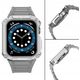 Λουράκι με προστατευτική θήκη Protect Strap Band για Apple Watch 38 / 40 / 41 mm θήκη θωρακισμένη - γκρι, ασημί