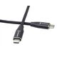 PREMIUMCORD Καλώδιο USB-C M/M, 240W 480Mbps μαύρο βαμβακερό πλέξιμο, 1,5m