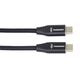 PREMIUMCORD Καλώδιο USB-C M/M, 240W 480Mbps μαύρο βαμβακερό πλέξιμο, 1,5m