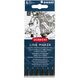 Cienkopisy Derwent Line Maker czarne 6