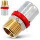 Σύνδεσμος συμπίεσης Diamond ZŁ-CH, PEX-AL-PEX, ορείχαλκος 1/2"x20 FZZ-001.1/2X20.ZŁ.CH