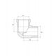 Diamond γωνία Y, ορείχαλκος WZ 1" K-92.KOL.25.Y.WZ