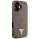 Etui Guess Grained Hot Stamp Peony       Triangle Logo MagSafe do iPhone 16 brązowy