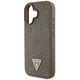 Etui Guess Grained Hot Stamp Peony       Triangle Logo MagSafe do iPhone 16 brązowy