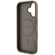Etui Guess Grained Hot Stamp Peony       Triangle Logo MagSafe do iPhone 16 brązowy