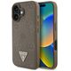 Etui Guess Grained Hot Stamp Peony       Triangle Logo MagSafe do iPhone 16 brązowy