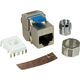 LogiLink NK4018, Επίπεδο, Γκρι, RJ-45, Θηλυκό, 10GBase-T, Χρυσό