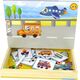 LeanToys Magnetyczna Układanka Książka Transport Puzzle Karty