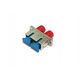 Προσαρμογέας οπτικών ινών υβριδικός SC/UPC - FC/UPC duplex MM