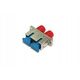 Προσαρμογέας οπτικών ινών υβριδικός SC/UPC - FC/UPC duplex MM