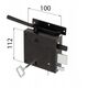 Κλειδαριά πύλης με κλειδί WHW 100P, 100 mm, δεξιά, μαύρη.