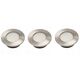 Φωτιστικά LED χωνευτά GTV BARRI, 3x1.5 W, 3x80 lm, 2700 K, 220 V, χρώμα αλουμινίου, ο7 εκ., 3 τεμ.