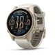 Zegarek sportowy Garmin Fenix 8 43 mm AMOLED Sapphire Soft gold z piaskowo-beżowym paskiem [010-02903-11]