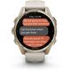 Zegarek sportowy Garmin Fenix 8 43 mm AMOLED Sapphire Soft gold z piaskowo-beżowym paskiem [010-02903-11]