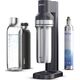 Saturator Brita sodaTRIO Czarny + Szklana butelka sodaTRIO 2-pak
