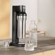 Saturator Brita sodaTRIO Czarny + Szklana butelka sodaTRIO 2-pak