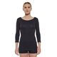 Γυναικεία μπλούζα LS1628W με μανίκι 3/4 COMFORT MERINO μαύρο M