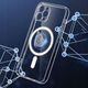 Θήκη CLEAR MAG COVER με προστασία κάμερας συμβατή με MagSafe για IPHONE 16 Pro Max διαφανές glitter