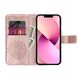 Θήκη βιβλίου MEZZO για IPHONE 13 MINI mandala ροζ χρυσό
