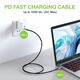 TECHLY Καλώδιο USB3.2 Gen.2 Βύσμα Τύπου-C - Βύσμα USB Τύπου-C Μαύρο 1μ