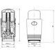 Θερμοστατική κεφαλή INVENA Prov CD-77-015-X, M30 x 1.5, λευκό