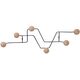 Κρεμάστρα τοίχου ZIG ZAG, 21 x 8,5 cm