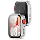 Etui ze szkłem do zegarka Bizon Case+Glass Watch do Huawei Watch Fit 4 satynowo srebrne