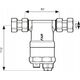 Afriso Separator zanieczyszczeń kompaktowy FAR402 prosty biały GW G3/4 (S)A