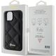 Guess Guess GUHCP15SPSQSQSK iPhone 15 / 14 / 13 6.1" czarny/black hardcase Quilted Metal Logo