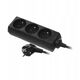PRZEDŁUŻACZ PS-370/3,0 E CZARNY 3G+0 3M 10A W-98177