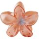 Spinka do włosów klamra XL kwiat OMBRE transparent pomarańcz 7,5 x 8cm SP397POM