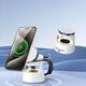 DUZZONA W23 - ασύρματος φορτιστής 5 σε 1 με ηχείο Bluetooth και φωτισμό, συμβατός με MagSafe 15W μαύρο