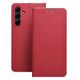 Θήκη LUNA Book Carbon για XIAOMI Redmi Note 14 5G κόκκινο