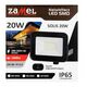 Προβολέας Zamel Solis LNS10000004 20W 230V IP65 θερμό λευκό NAS-20WW μαύρο