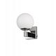 Trio Kula 284270106 απλίκα τοίχου 1x10W E14 IP44 λευκό/χρώμιο