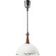 Φωτιστικό κρεμαστό Lamkur Chiara 50096 1x60W E27 ασημί/ξύλινο