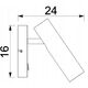 Luminex Axion 245 απλίκα φωτιστικό τοίχου spot 1x8W GU10 λευκό/χρυσό