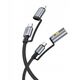 Καλώδιο HOCO All-in-one Typ C / Lightning σε Typ C / Φορτιστής αυτοκινήτου PD 3A 60W U138 1,2 m γκρι