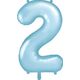 Party Deco Balon foliowy cyfra 2, jasnoniebieski, 86 cm uniwersalny