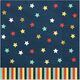 Party Deco Serwetki Gwiazdkigranatowe 33x33cm 12szt