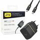 EU WALL CHARGER 20W 1X USB-C/20W USB-PD USB C-C CABLE 1M BLAC