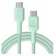 Καλώδιο USB-C 2m 100W Green Cell PowerStream Γρήγορη Φόρτιση PD Mint Green