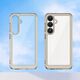 Θήκη Outer Space Case για iPhone 16e με ελαστικό πλαίσιο - ημιδιαφανές, μαύρο